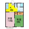 ミントハイツ 2Kの間取り