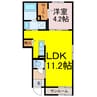 ヒカルサ羽生ノース 1LDKの間取り