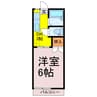 シオン花咲 1DKの間取り