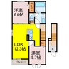 ヒカルサ久喜菖蒲 2LDKの間取り