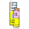 エアリーズ　ヴェルテ 1LDKの間取り