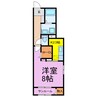 ラ・プロムナードⅢ 1Kの間取り