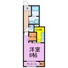 ラ・プロムナードⅢ 1Kの間取り