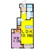 フリージア 1LDKの間取り