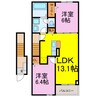 アルセ　ボニータ 2LDKの間取り