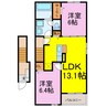 アルセ　ボニータ 2LDKの間取り