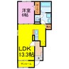 フリーデグランツ 1LDKの間取り