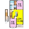 フリーデグランツ 2LDKの間取り