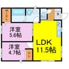 羽生市中央4丁目戸建　A棟 2LDKの間取り