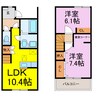 グランディール 2LDKの間取り