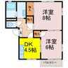 ロイヤルハイツ　Ⅱ 2DKの間取り