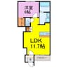 ロンサール羽生 1LDKの間取り