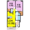 シエル　クレール　Ⅱ 2LDKの間取り