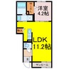 メゾン・ラフォーレ 1LDKの間取り