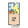 東北本線<宇都宮線>/宇都宮駅 徒歩26分 2階 築35年 1Kの間取り