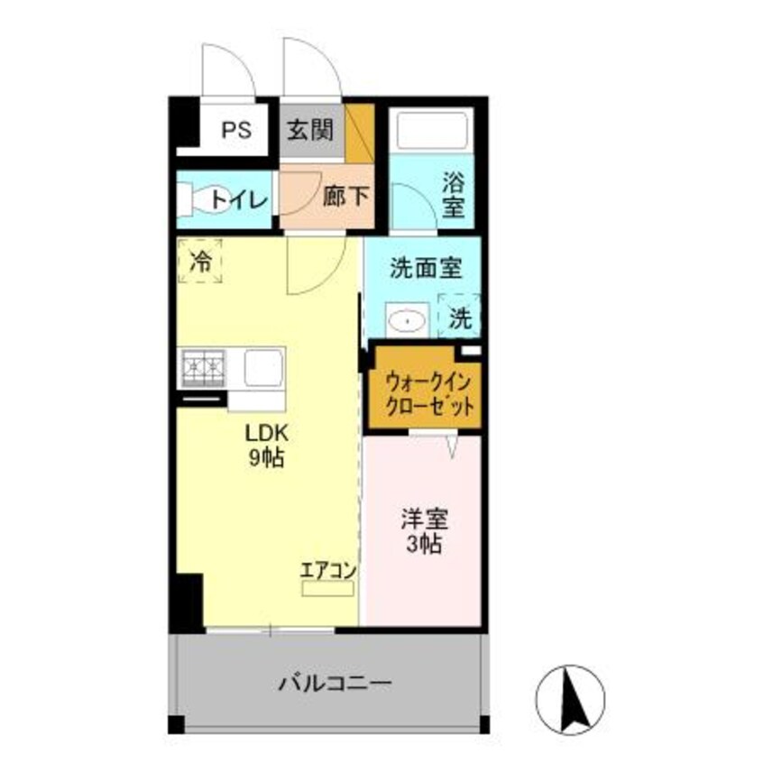 間取図 東北本線<宇都宮線>/宇都宮駅 徒歩28分 2階 築9年