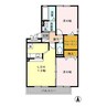 東北本線<宇都宮線>/岡本駅 徒歩23分 2階 築21年 2LDKの間取り