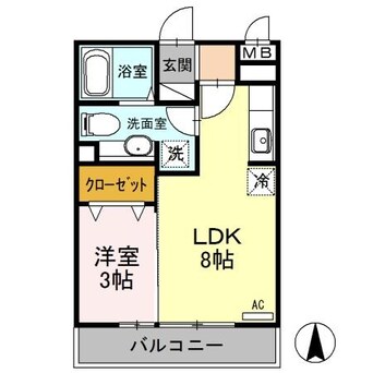 間取図 東武宇都宮線/南宇都宮駅 徒歩35分 2階 築16年