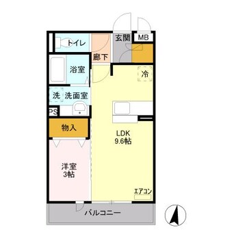 間取図 東武宇都宮線/南宇都宮駅 徒歩24分 2階 築11年