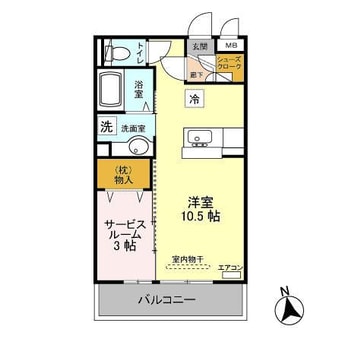 間取図 宇都宮芳賀ライトレール/駅東公園前駅 徒歩9分 2階 築15年