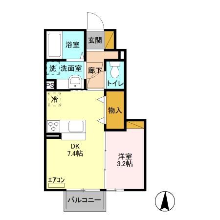 間取り図 東北本線<宇都宮線>/宇都宮駅 徒歩31分 1階 築9年
