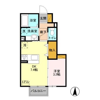間取図 東北本線<宇都宮線>/宇都宮駅 徒歩31分 1階 築9年