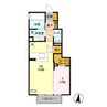 ガーデンクレスト 1LDKの間取り