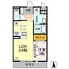 ラ・サンテ　Ａ 1LDKの間取り