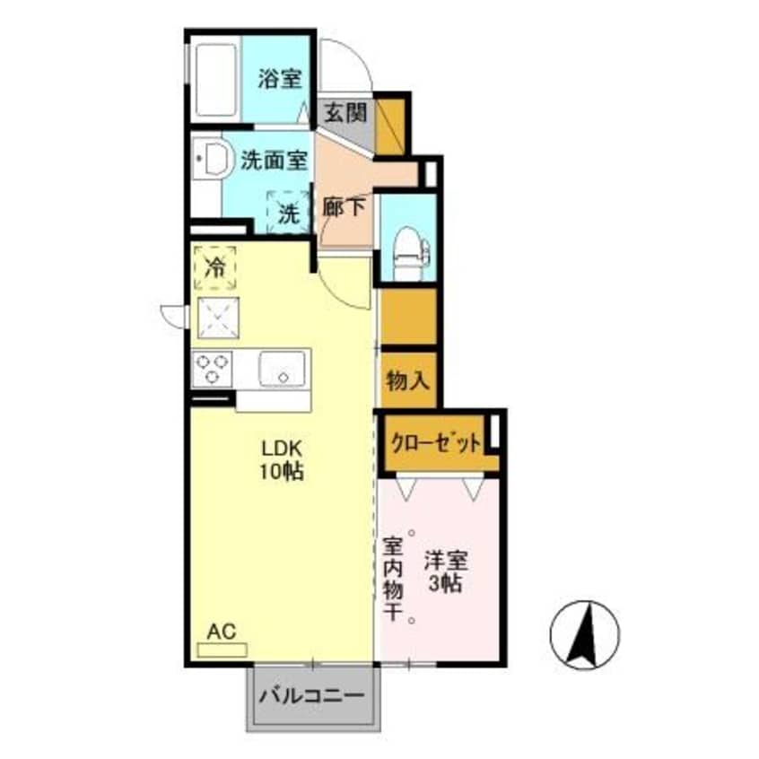 間取図 サニーフラット　Ｄ