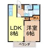 あおばハイツ 1LDKの間取り