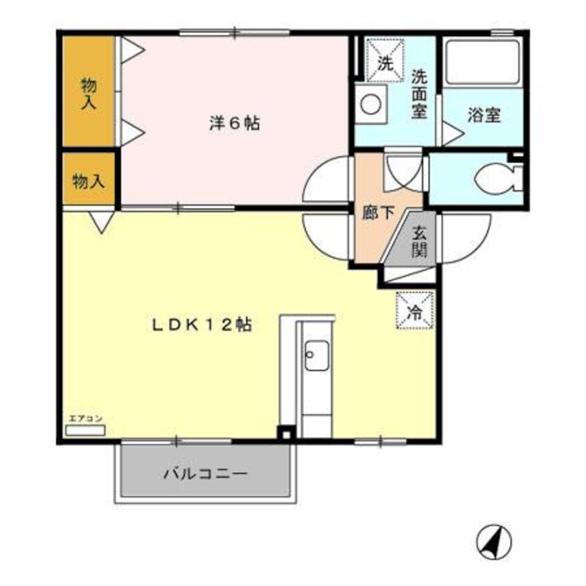 間取図 半田ハイツ　Ｄ
