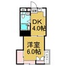 名古屋市営地下鉄東山線/池下駅 徒歩4分 3階 築47年 1DKの間取り