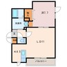 ヴィーナスヴィレッジⅥ 1LDKの間取り