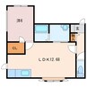 IMKハウス 1LDKの間取り