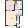 ウエストビレッジ 1LDKの間取り