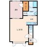 プレシャスウッド 1LDKの間取り
