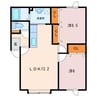 ハイツディープインパクト 2LDKの間取り