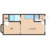 クリスタルハウス明野新町 1LDKの間取り