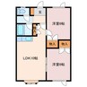 シャインA 2LDKの間取り