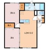 エルレガーデンⅠ 2LDKの間取り