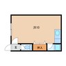 クリスタルコートB 1Rの間取り