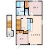 フローラ 2LDKの間取り