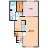 トラストⅡ 1LDKの間取り