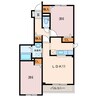 クレール ヴィラ 2LDKの間取り