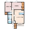 サンパティーク のぞみA 2LDKの間取り