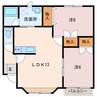 シエムⅡ 2LDKの間取り