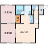 クリスタルハウスレモングラス 2LDKの間取り
