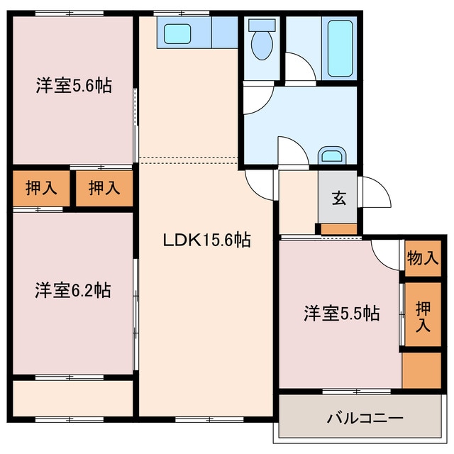 間取り図 グランドール高丘B