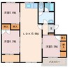 グランドール高丘B 3LDK+Sの間取り