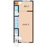 コーポアスランⅡ 1DKの間取り